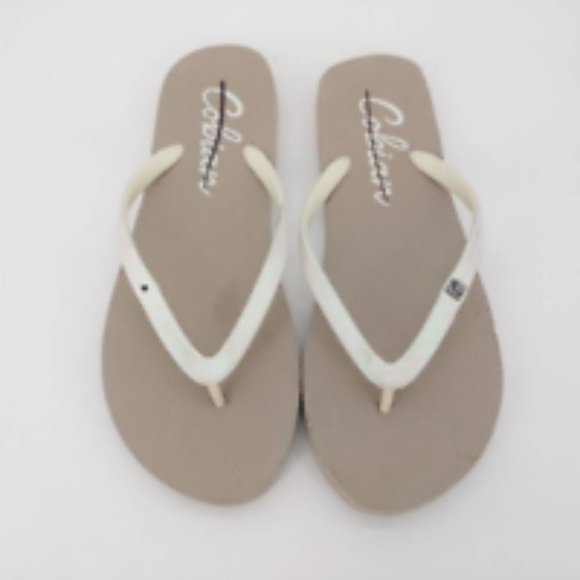 Cobian Womens Thong Flip Flop Sandals White Slip On Pool Beach L - Picture 4 of 10